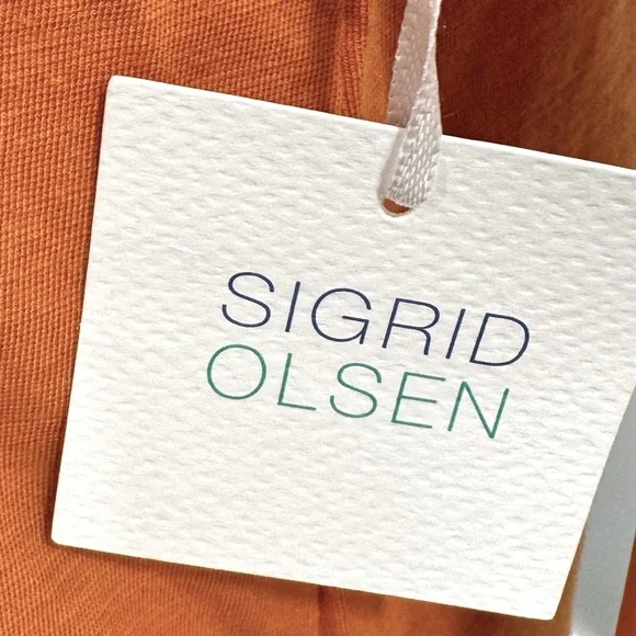 NWOT SIGRID OLSEN V Neck Collared Tank Medium - Picture 7 of 10